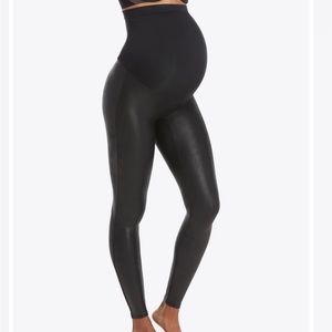 Spanx Mama Faux Leather Leggings
